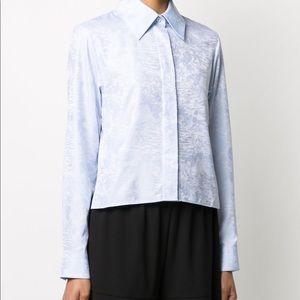 Off-white waves cropped shirt